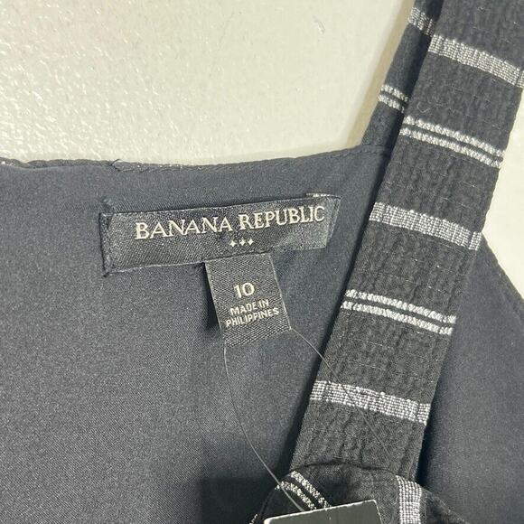 Banana Republic Pin Stripe Black White Sleeveless Striped Dress Size 10 NEW - Picture 5 of 10